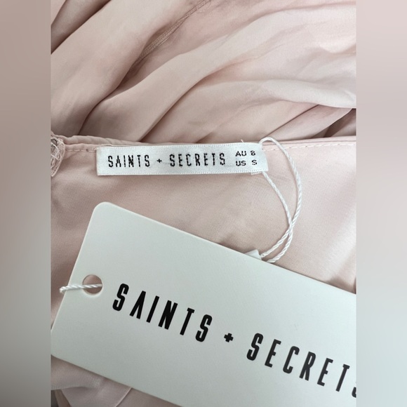 Saints & Secrets Blush Satin Dress Size Small NWT - Picture 8 of 16